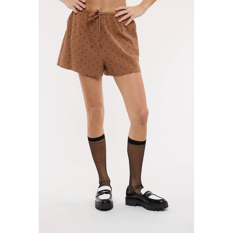 Polka Dot Shorts - Espresso & Black