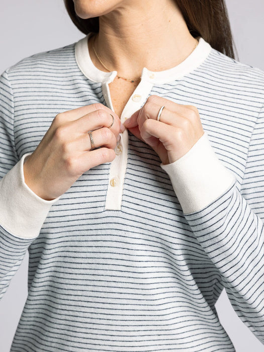 Thread & Supply • Aeris Top - White & Navy