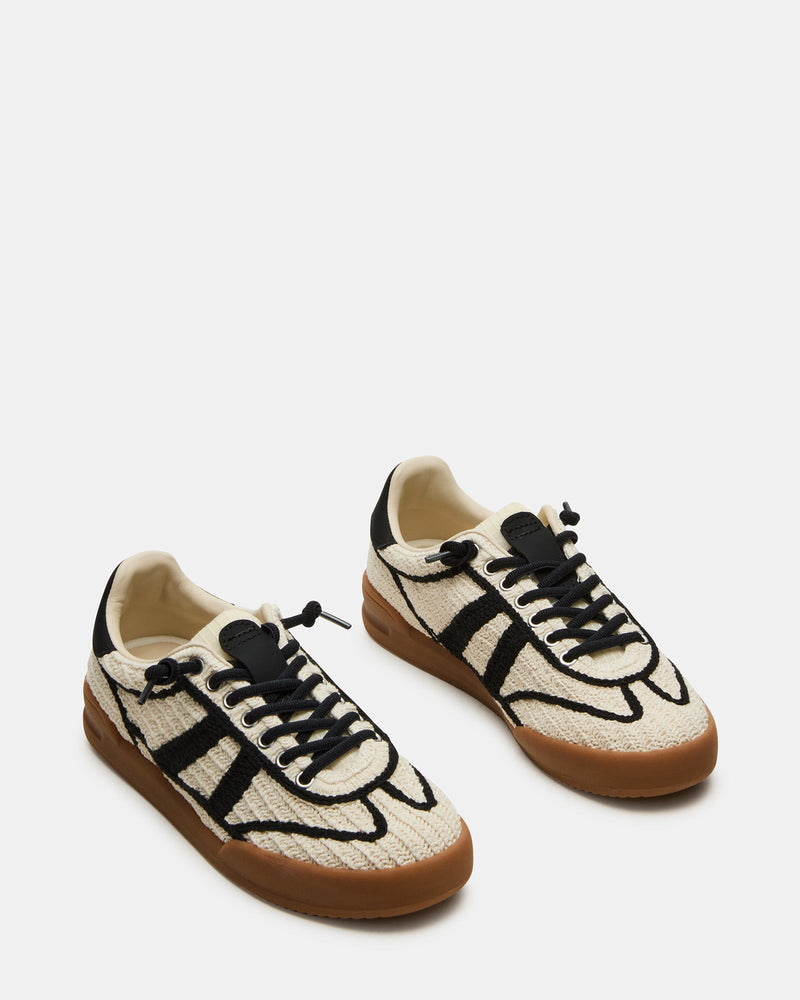 Steve Madden • Verdict Crochet Sneaker - Natural & Black