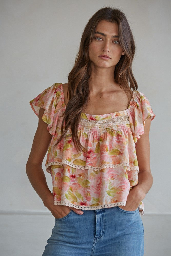 Floral Top - Pink