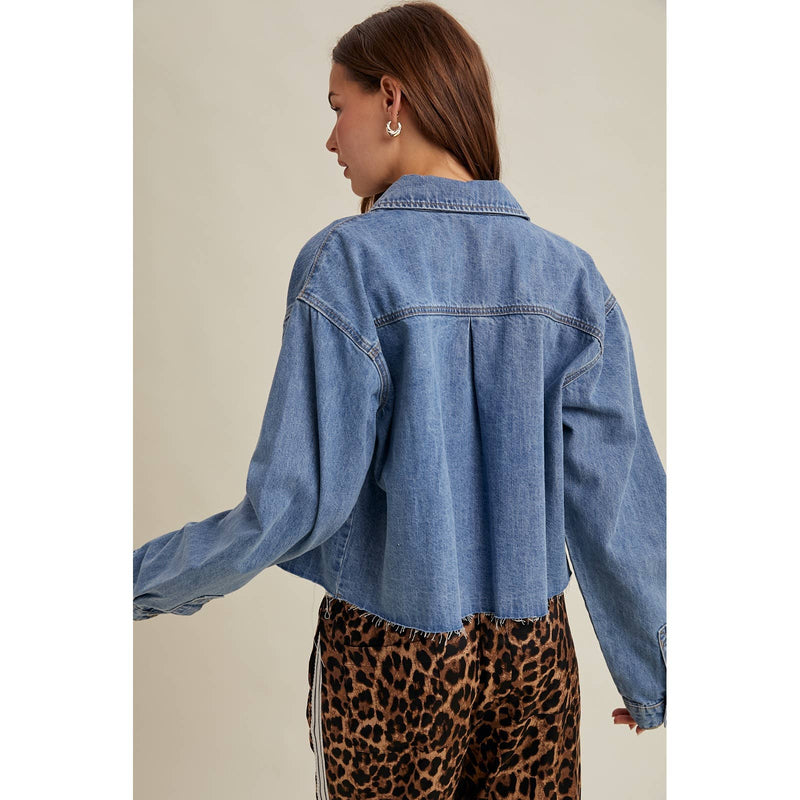 Denim Button Up Top