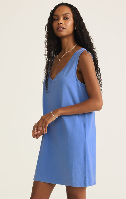 Z Supply • Sloane V Neck Mini Dress - Bay Blue