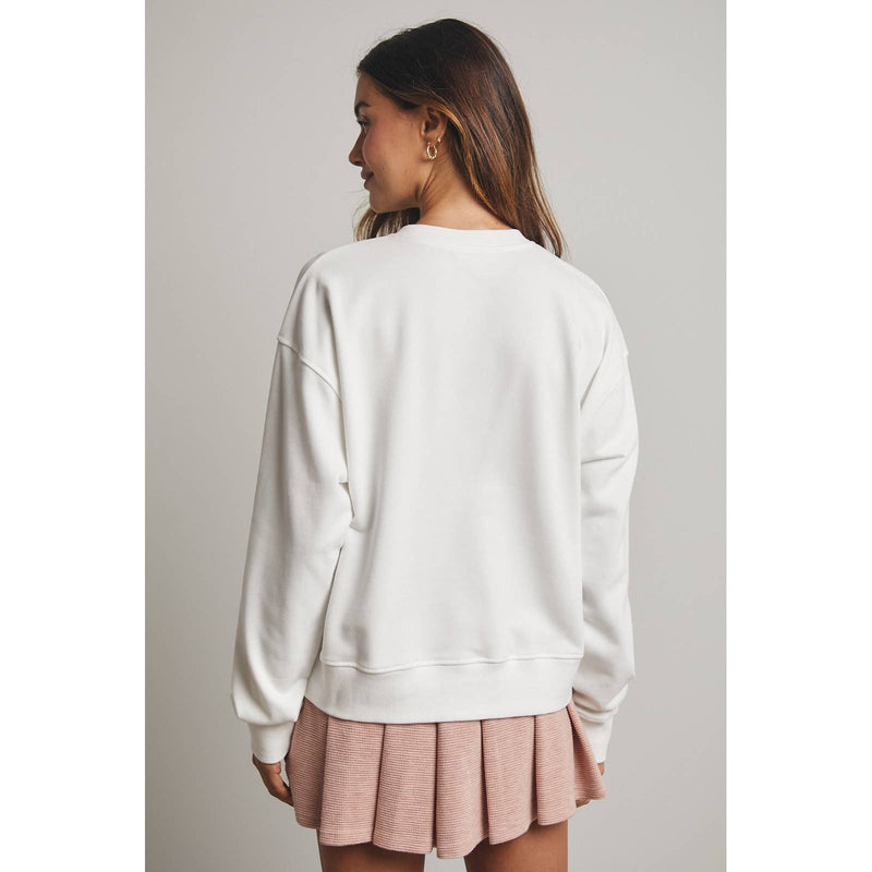 Multi-Print Patchwork USA Pullover - Off-White