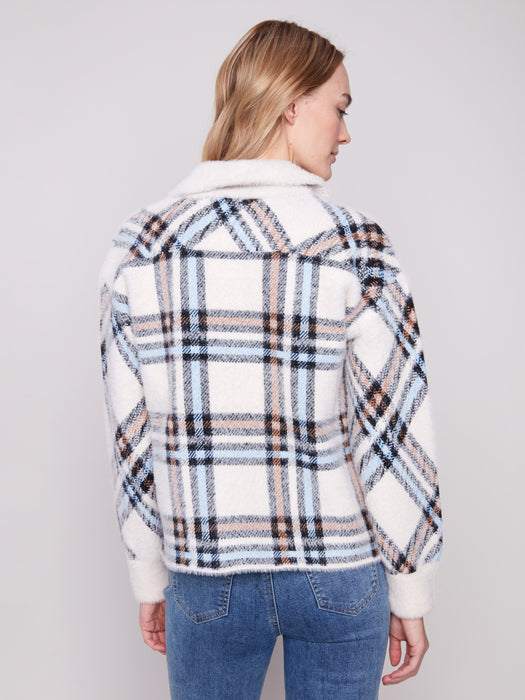 Jacquard Short Jacket - Ecru