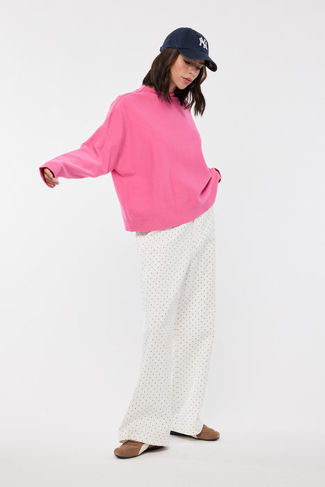 Mock Neck Sweater - Punch