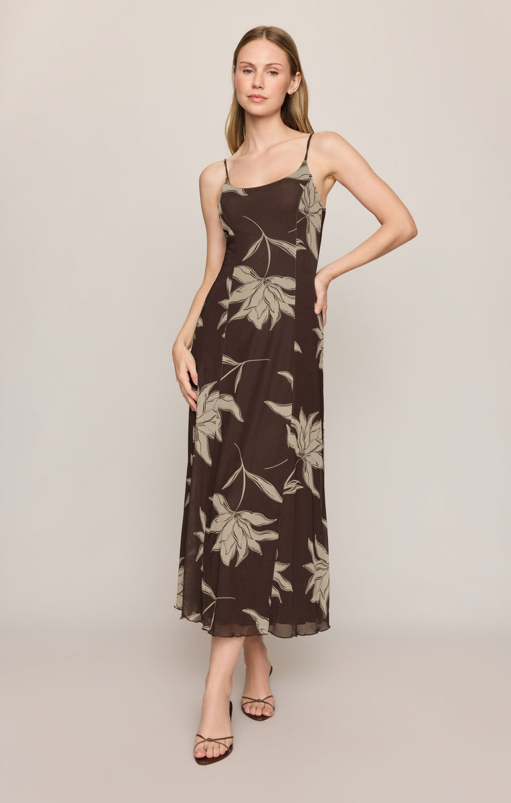 Z Supply • Charisma Floral Midi Dress - Dark Chocolate