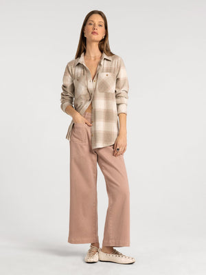 Thread & Supply • Plaid Lewis Shirt - Sand & Taupe