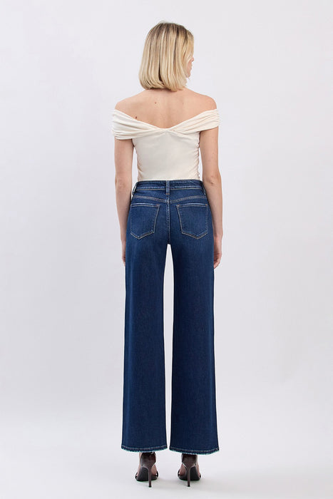 Flying Monkey • High Rise Full Length Wide Jeans - Flying Bird