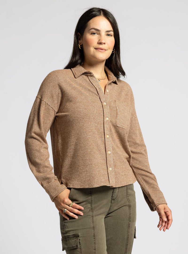 Thread & Supply • Coralie Shirt - Chocolate & White