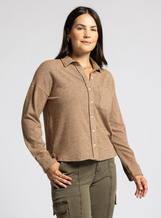 Thread & Supply • Coralie Shirt - Chocolate & White