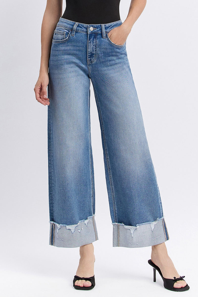Lovervet • Mid Rise Ankle Cuffed Wide - Novelty