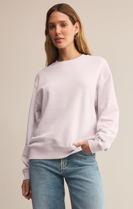 Z Supply • Boyfriend Cotton Sweatshirt - Lavender Ice