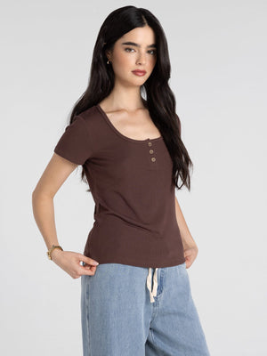Thread & Supply • Evanore Top - Deep Mahogany
