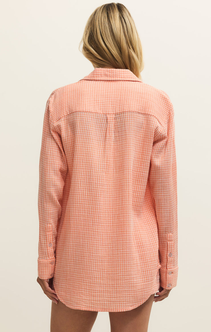 Z Supply • Classic Gingham Top - Cantaloupe