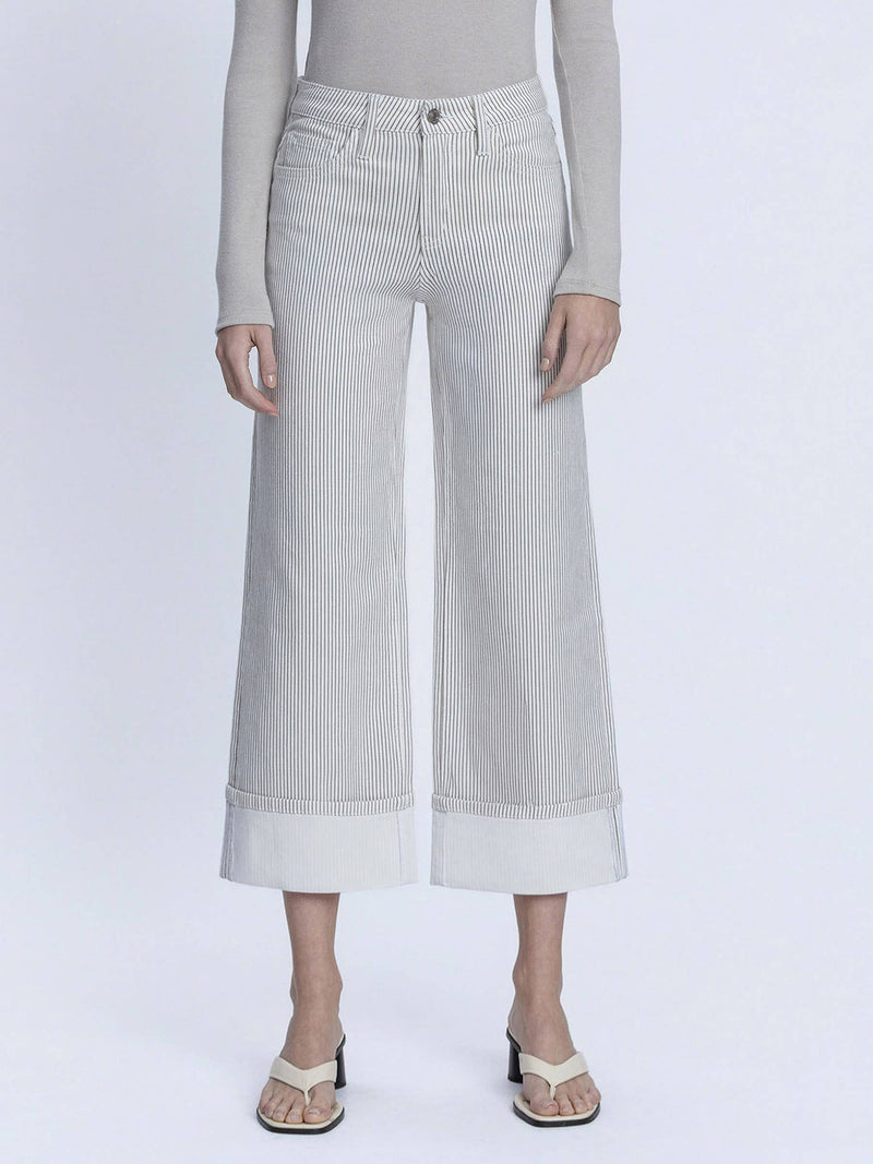 Lovervet • High Rise Wide Leg Jeans - Striped