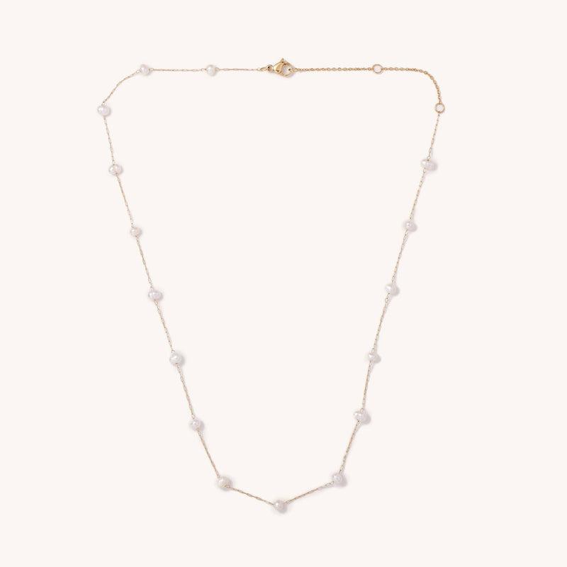 Camille Pearl Necklace-Gold