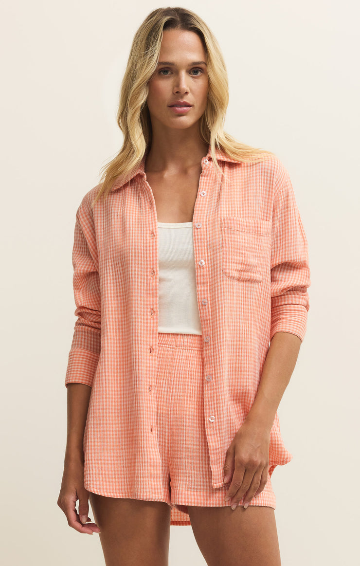 Z Supply • Classic Gingham Top - Cantaloupe