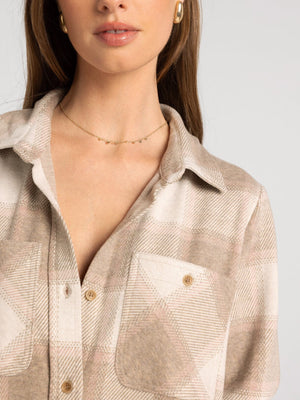 Thread & Supply • Plaid Lewis Shirt - Sand & Taupe