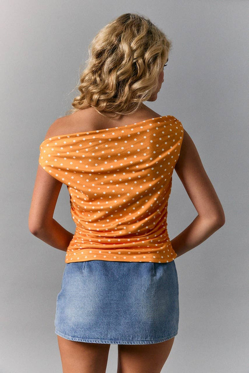 Polka Dot Top - Orange