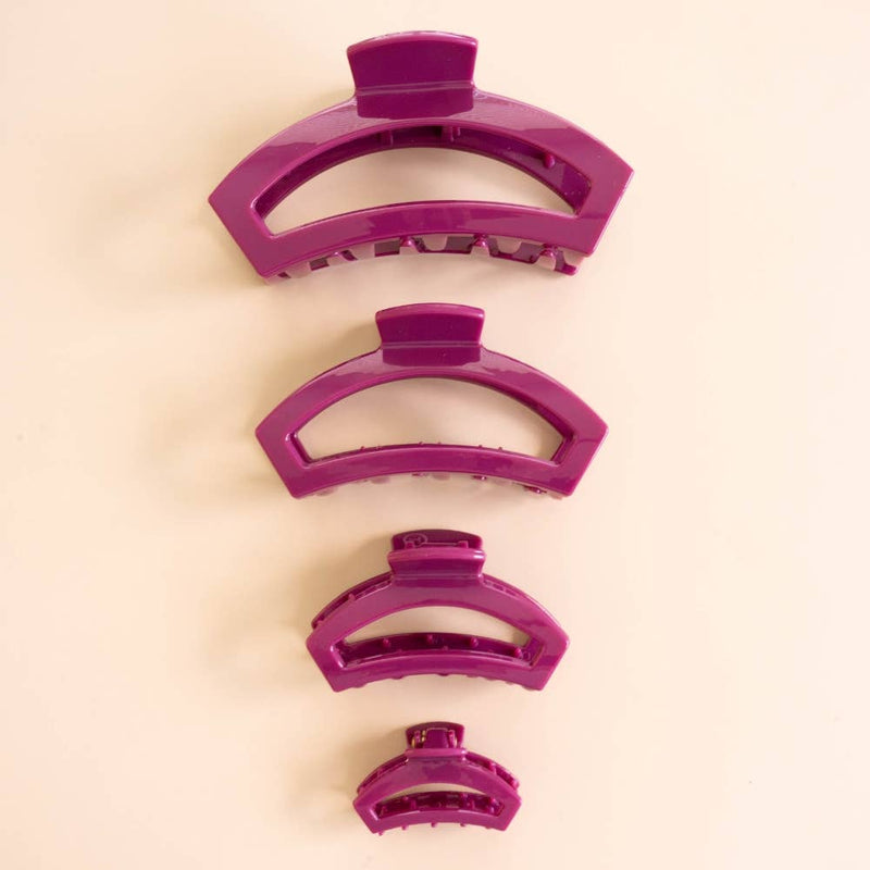 Teleties • Open Claw Clip - Mulberry (Large)