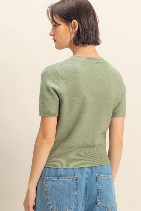 Sweater Top - Sage Green