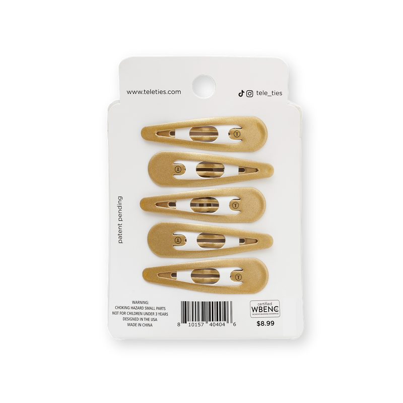 Teleties • 6 Snap Clips - Gold