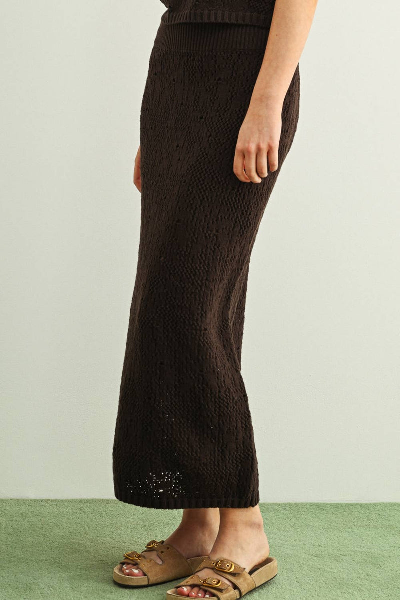 Knit Skirt - Brown