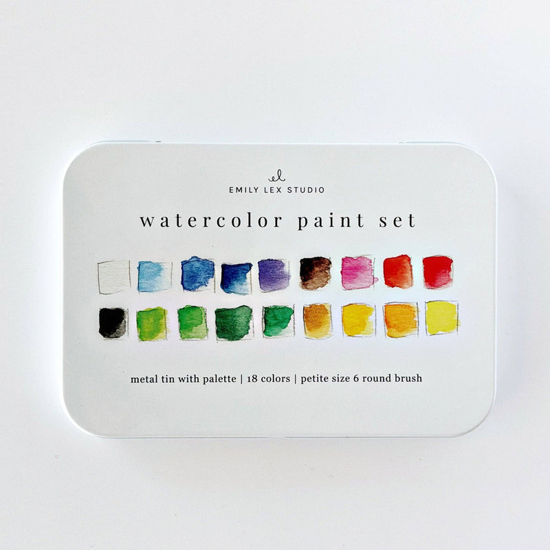 Watercolor Paint Set 18 Colors W/ Brush