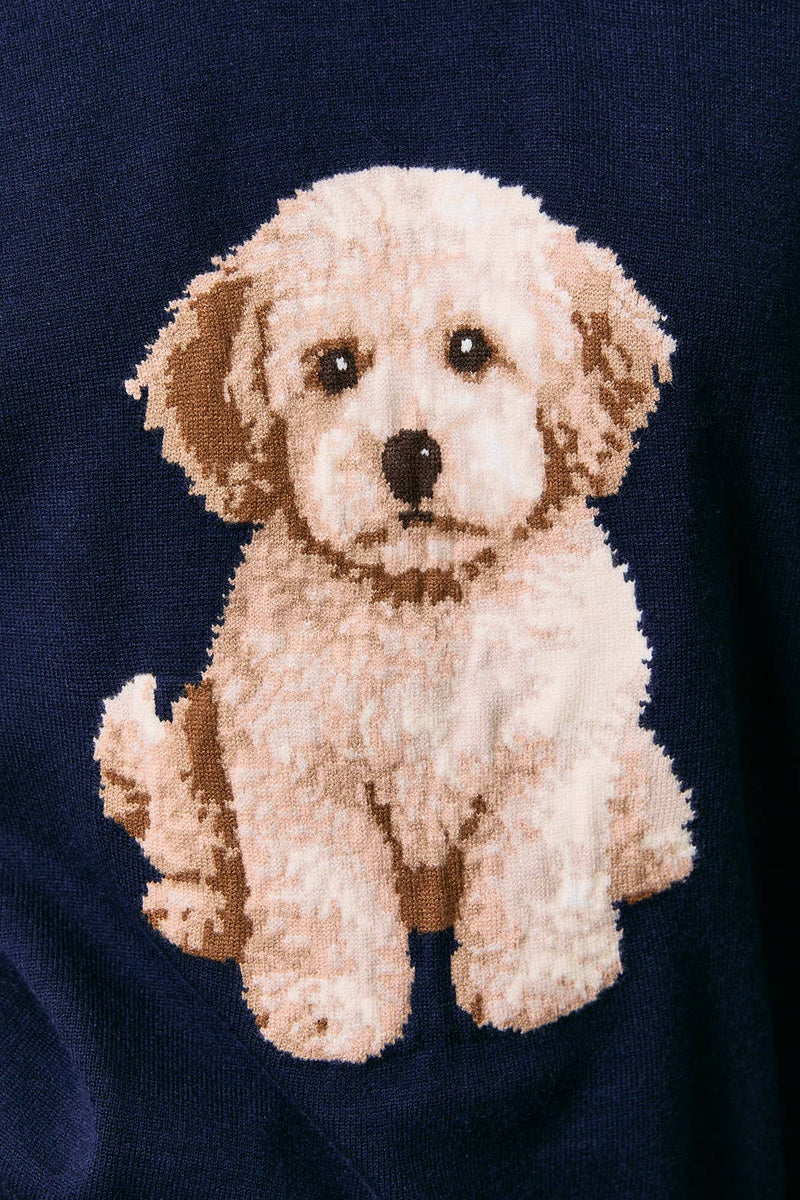 Goldendoodle Sweater - Navy