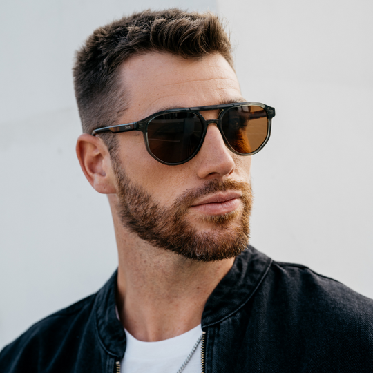 Wearme Pro •  Hudson Polarized Tortoise Sage/Brown Lens