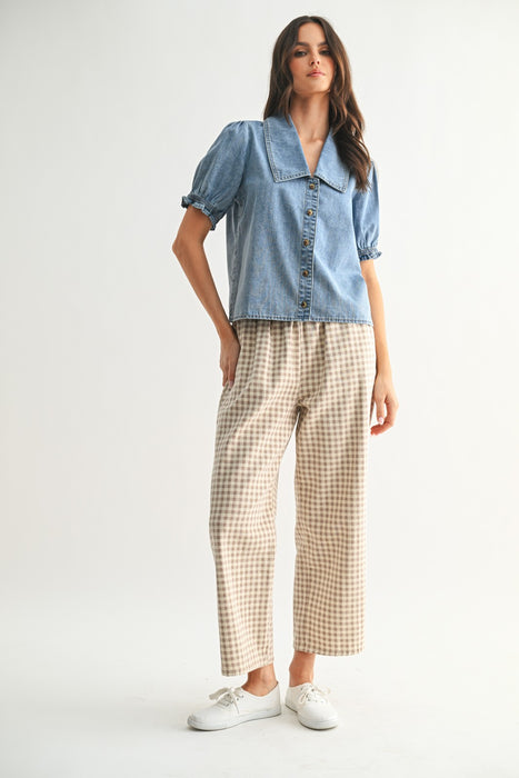 Denim Button Up Blouse