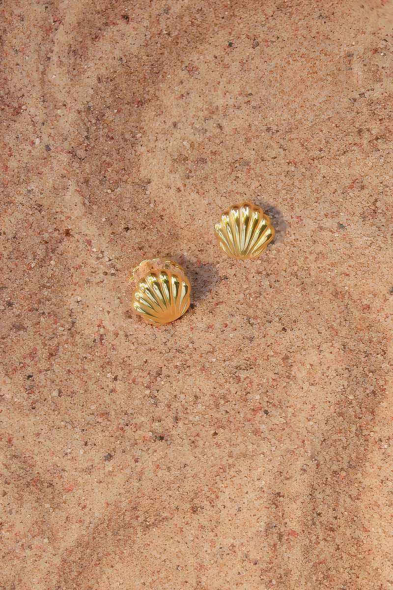 Peter + June • What The Shell Hoops 18k Gold Plated