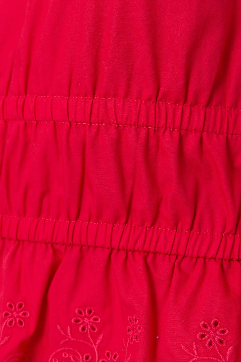 Sleeveless Side Tie Hem Top - Red