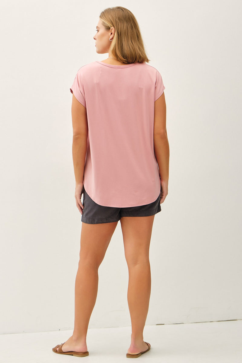 Scoop Neck Tank - Dusty Rose