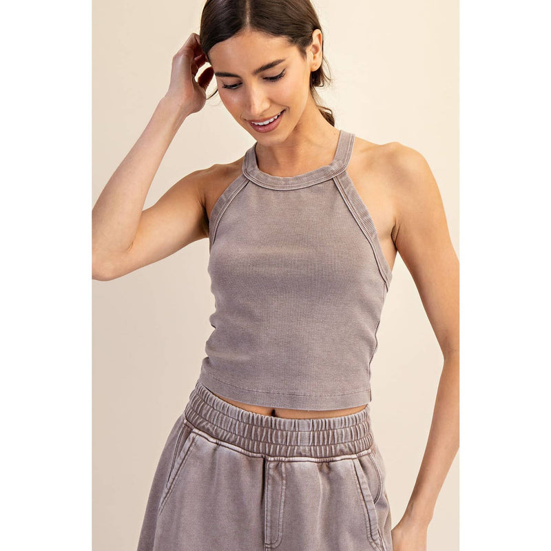 Rib Tank Top - Mocha