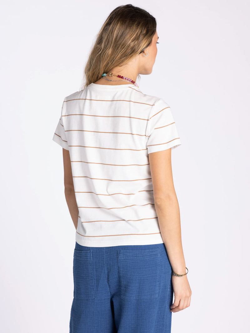 Thread & Supply • Asher Tee - Ivory & Light Brown