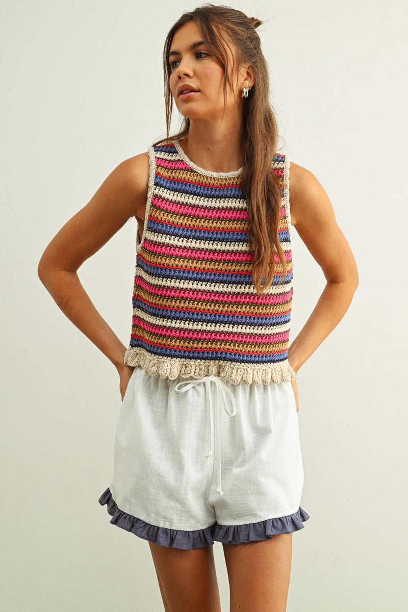 Multi-Striped Knit Top