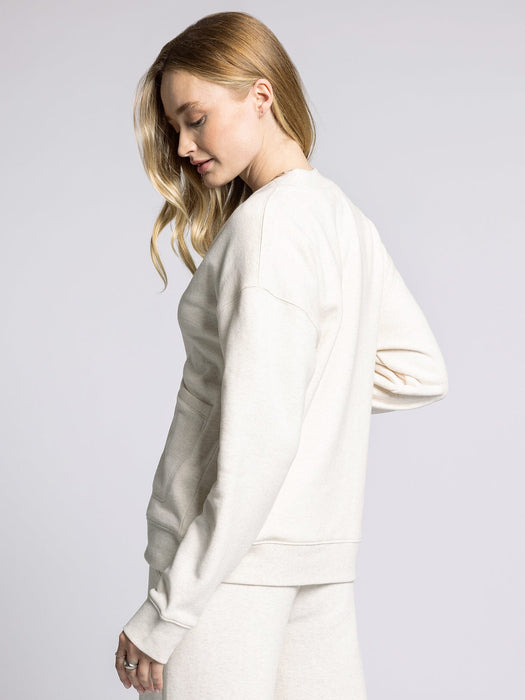 Thread & Supply • Serenity Fleece Relaxed Cardigan - Oatmeal