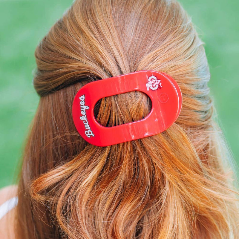 Teleties • Go Bucks! Flat Round Hair Clip (Medium)