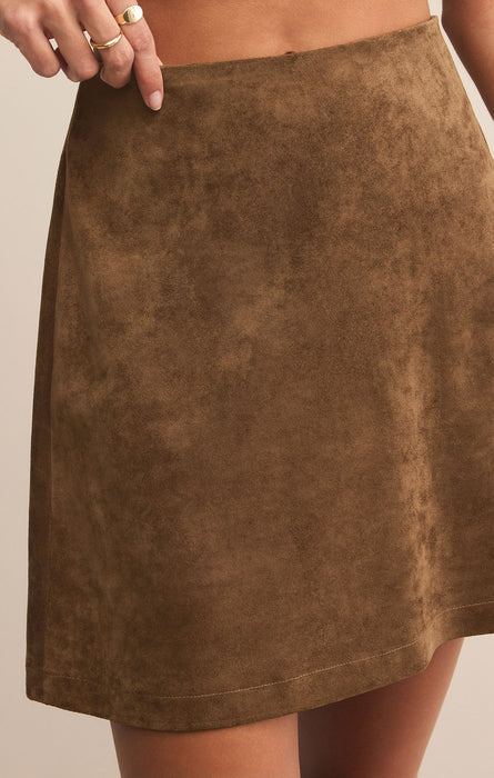 Z Supply • Ciera Suede Mini Skirt - Coconut