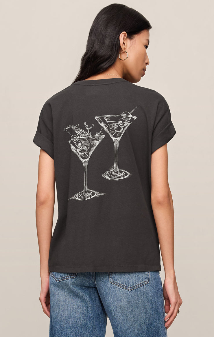 Z Supply • Martini Boyfriend Tee - Black Sand