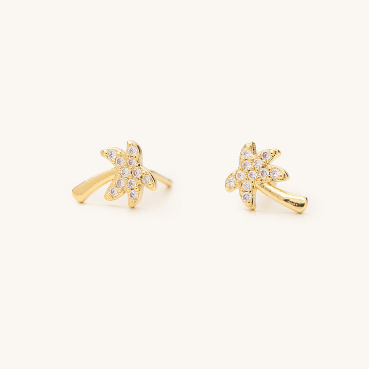 Nikki Smith Designs• Golden Palm Tree Studs