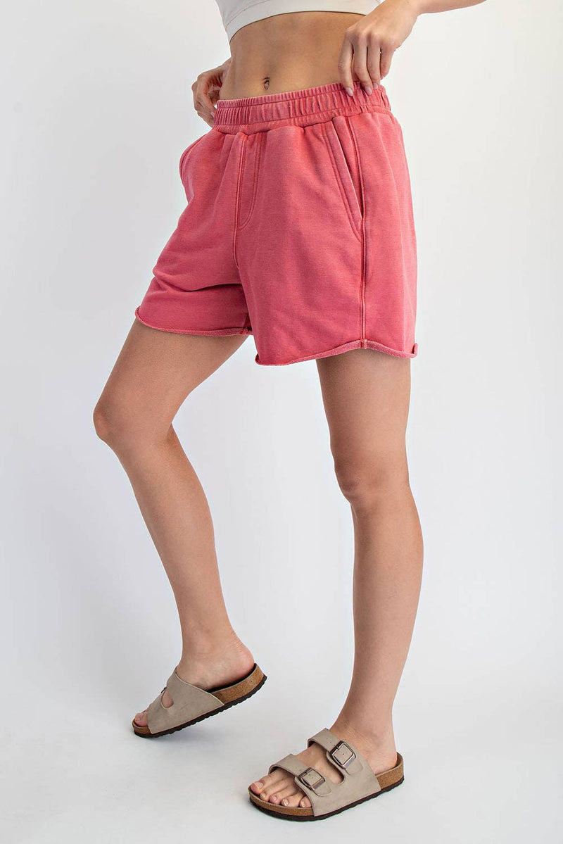 French Terry Shorts - Strawberry