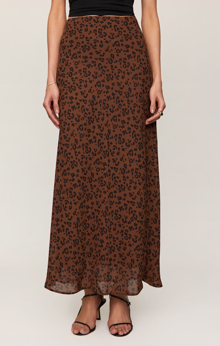 Z Supply • Europa Leopard Skirt - Burnt Umber