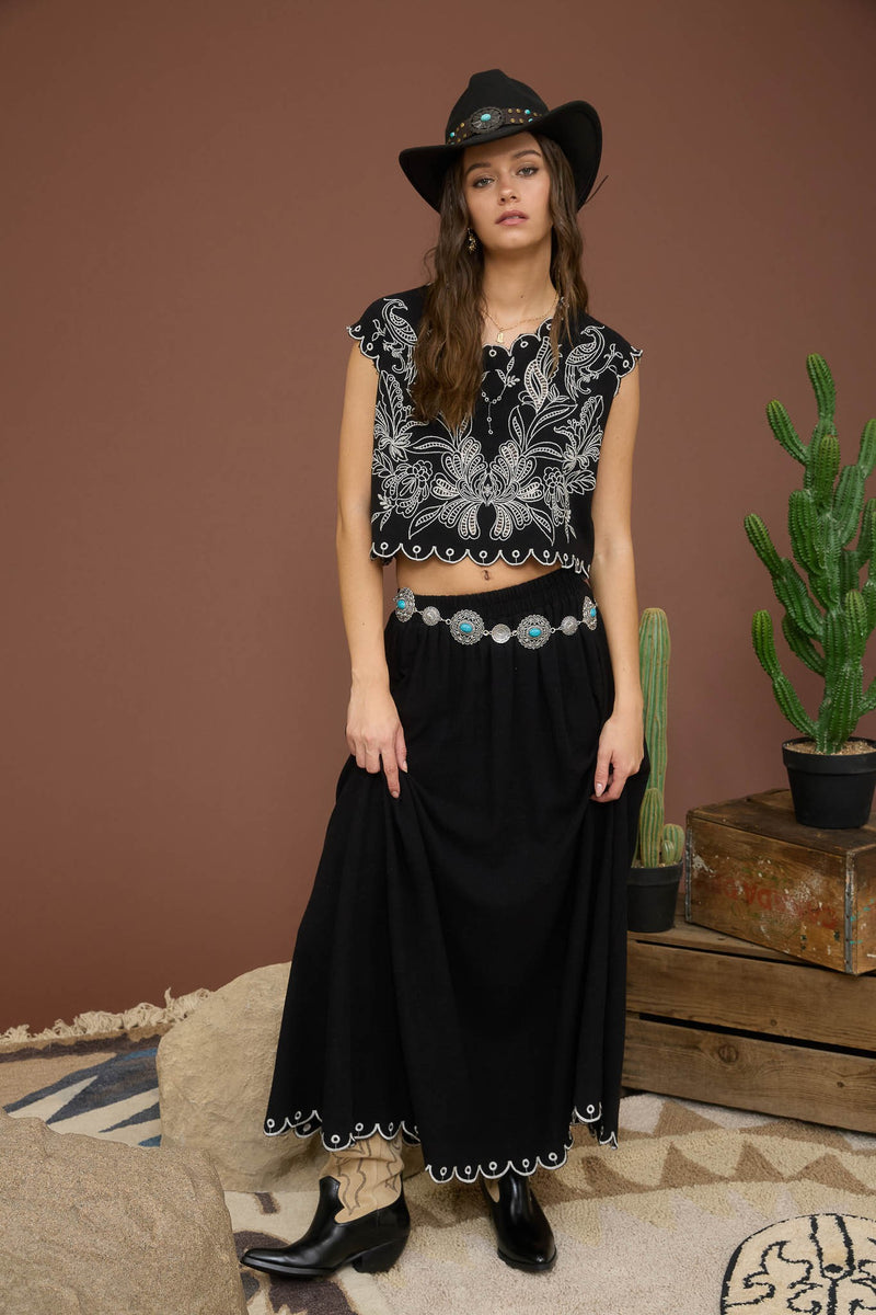 Midi Skirt - Black