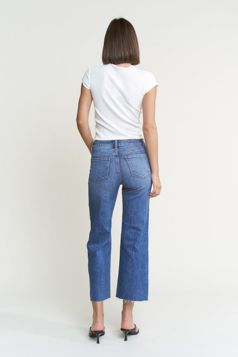 High Rise Wide Leg - Polynesian Blue