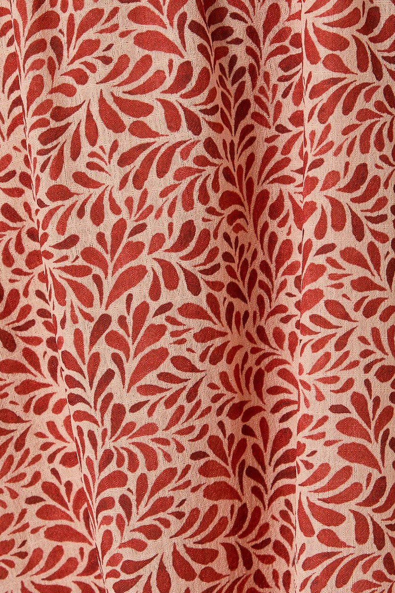 Mini Dress - Taupe & Rust