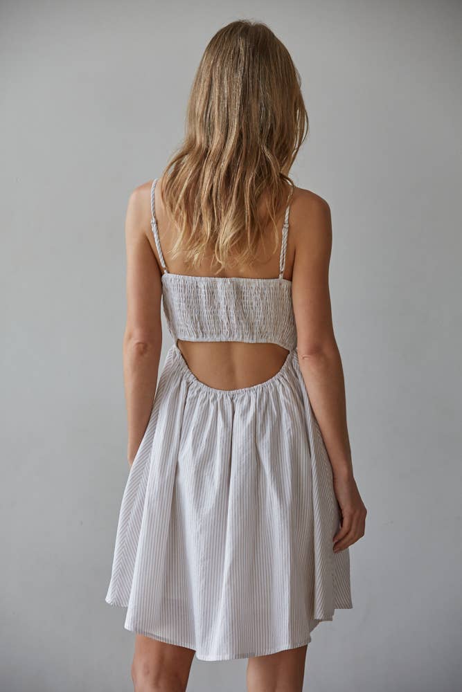 Islay Floral Mini Dress - Taupe