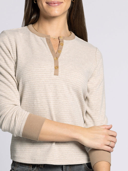 Thread & Supply • Aeris Top - Tan & White