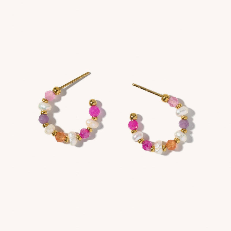 Mini Multi Bead Hoops